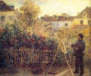 Pierre Auguste Renoir Monet painting in his Garten in Argenteuil oil on canvas